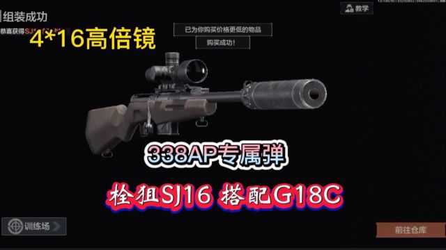 暗区突围 狙击步枪SJ16搭配G18C 农场封锁嘎嘎猛!