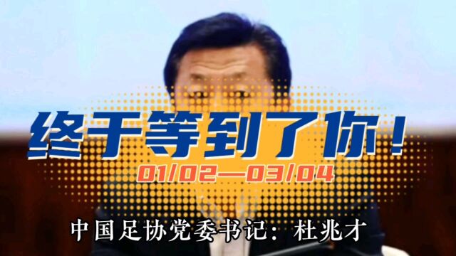 足协党委书记杜兆才终落马,冉雄飞真是“神”预测!