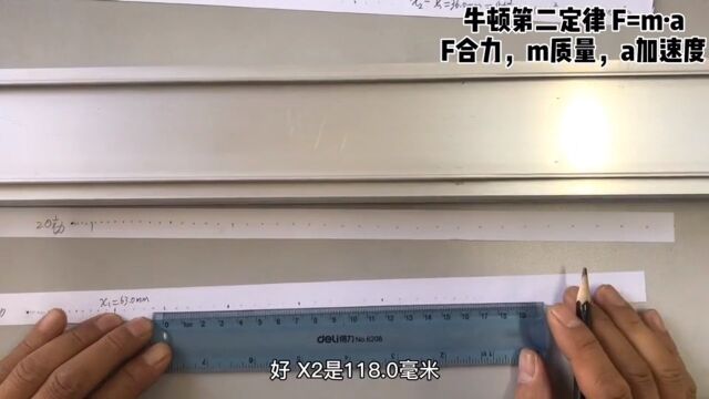 牛顿第二定律F=ma,m一定时,探究加速度a与合力F的关系?3