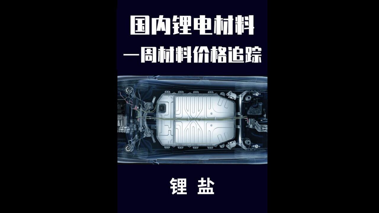 【锂盐】国内锂电材料一周价格追踪 4月3日~7日