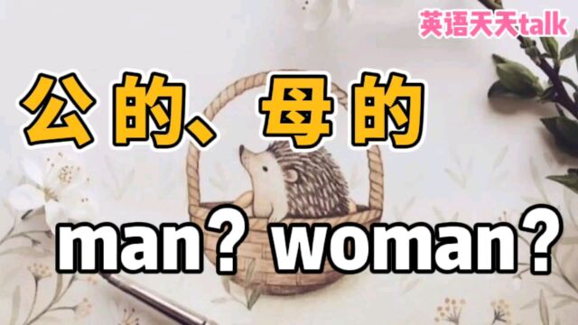 小猫小狗是“公的母的”,英语说成“man or woman”,老外听了憋笑了