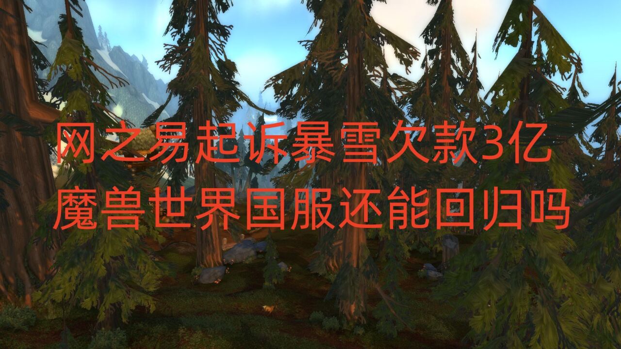 网之易起诉暴雪欠款3亿,魔兽世界国服还能回归吗