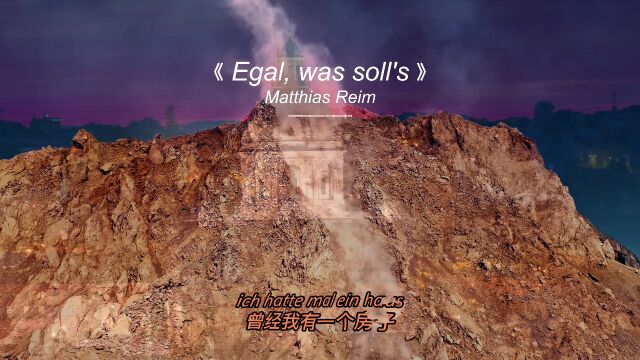 《Egal, was soll's》德语歌,沧桑充满故事感的嗓音令人无法抗拒