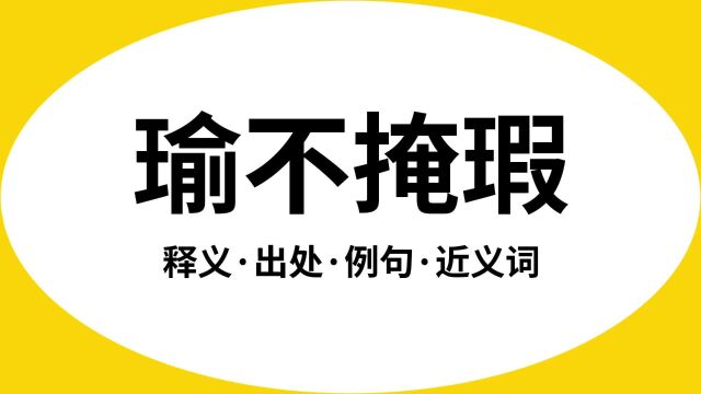 “瑜不掩瑕”是什么意思?