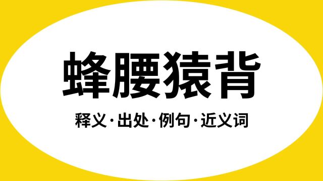 “蜂腰猿背”是什么意思?