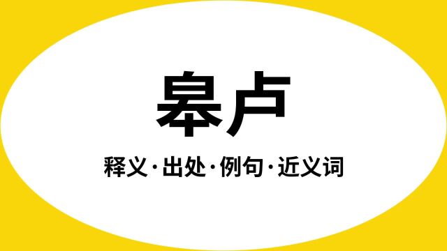 “皋卢”是什么意思?