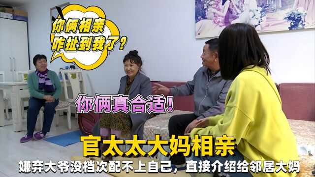 官太太大妈相亲,觉得大爷素质低没档次,直接介绍给邻居大妈