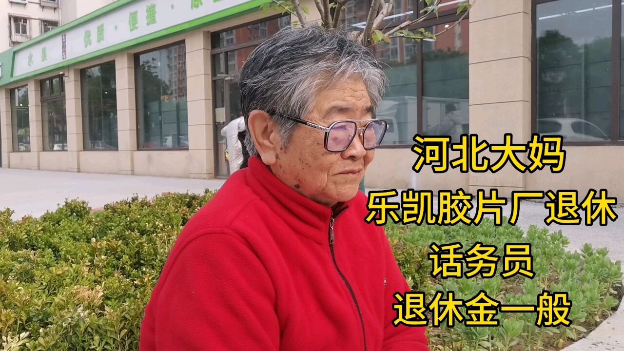 河北大妈,乐凯胶片厂退休,话务员,退休金真一般!