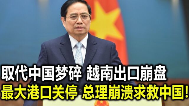 取代中国梦碎,越南出口崩盘,最大港口关停 总理崩溃求援中国