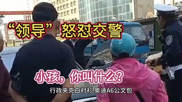 行政夹克白衬衫,奥迪A6公文包,哈尔滨“处级领导”怒怼交警