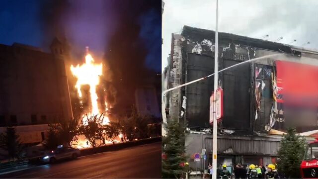 佳木斯一商场凌晨发生大火,当地消防:大火已扑灭,无人员伤亡