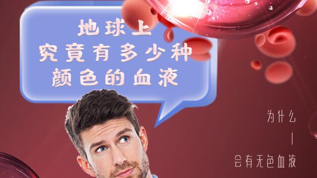 血液颜色代表什么?多少种颜色的血液!无色血液篇