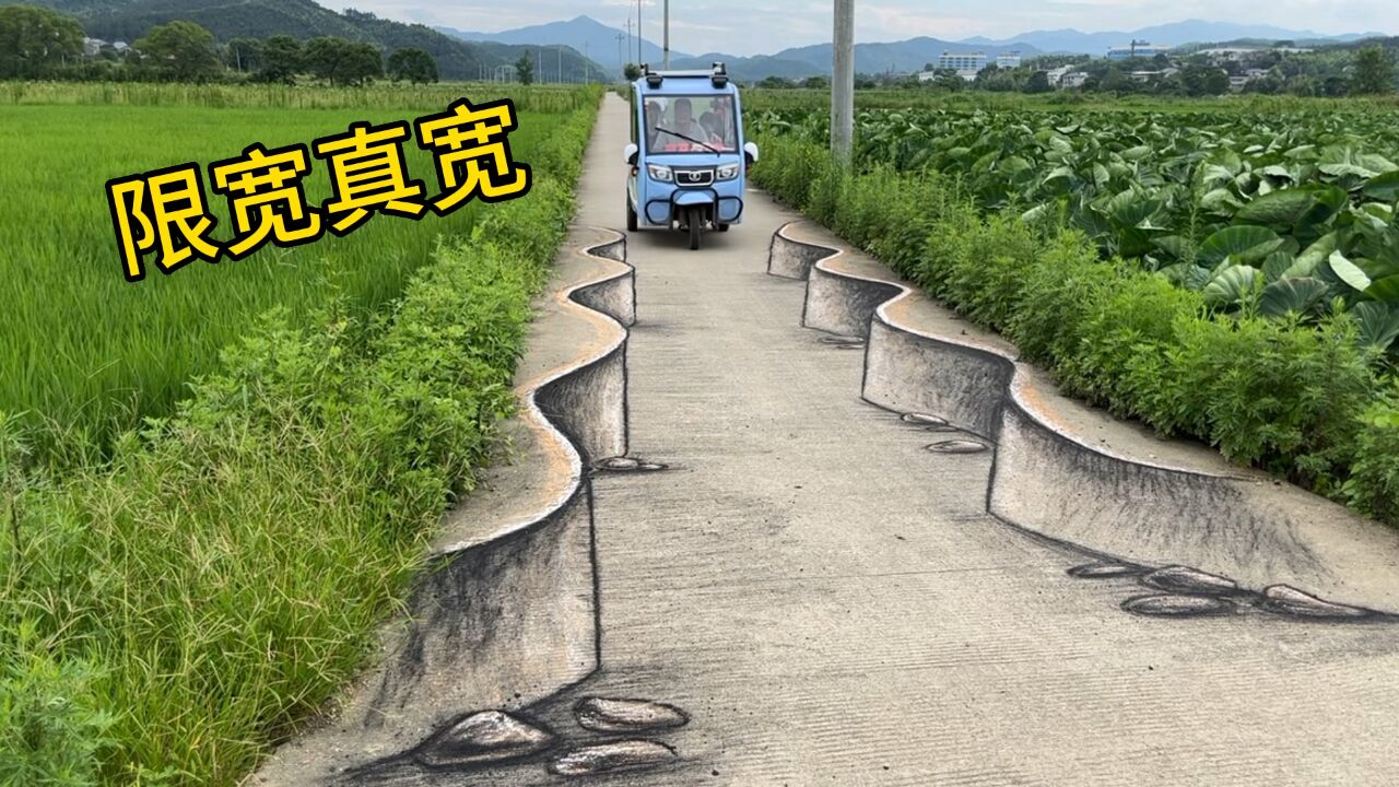 在马路上画条路,路人看到会有啥反应?