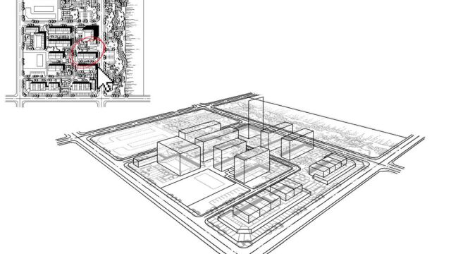 【真题解】长安大学2020年规划快题真题解析:商住综合规划设计方案鸟瞰图生成过程演示(金筑四方考研教育)