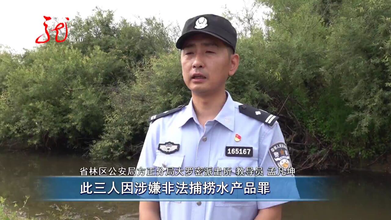 以身试法!禁渔期内非法捕鱼 三名男子被警方抓捕