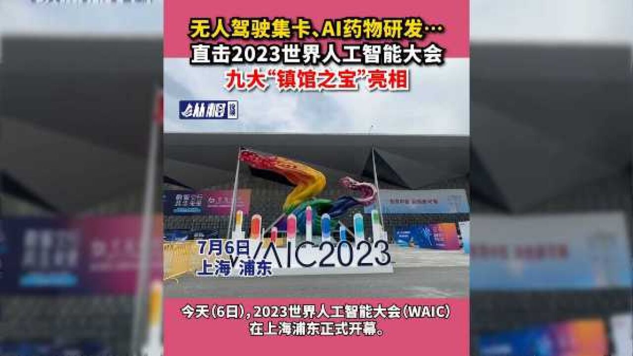 无人驾驶集卡、AI药物研发……直击2023人工智能大会:九大“镇馆之宝”来袭