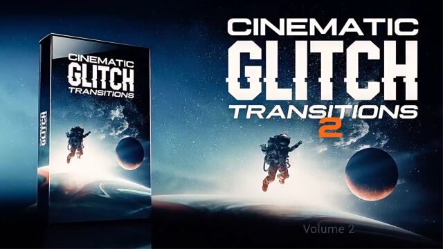  PR模板电影故障毛刺干扰视觉特效转场过渡动画 Cinematic Glitch Transitions Pack V2