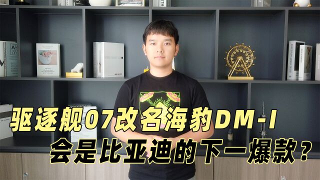 驱逐舰07改名比亚迪海豹DMi,比亚迪的下一款现象级产品?