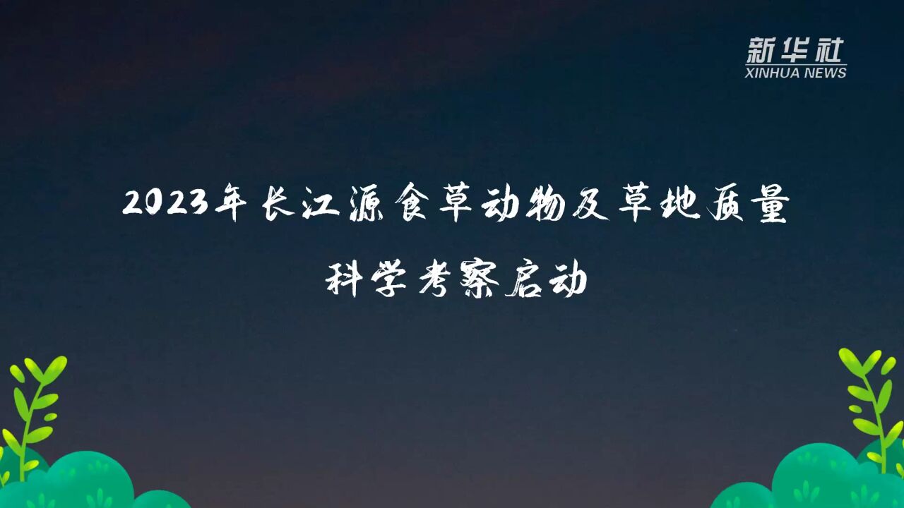 2023年长江源食草动物及草地质量科学考察启动