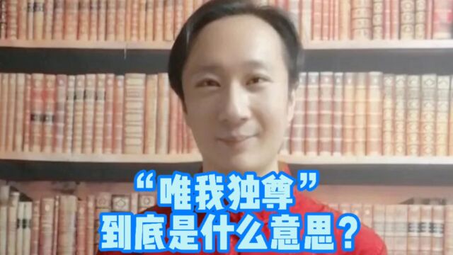 “唯我独尊”到底是什么意思?