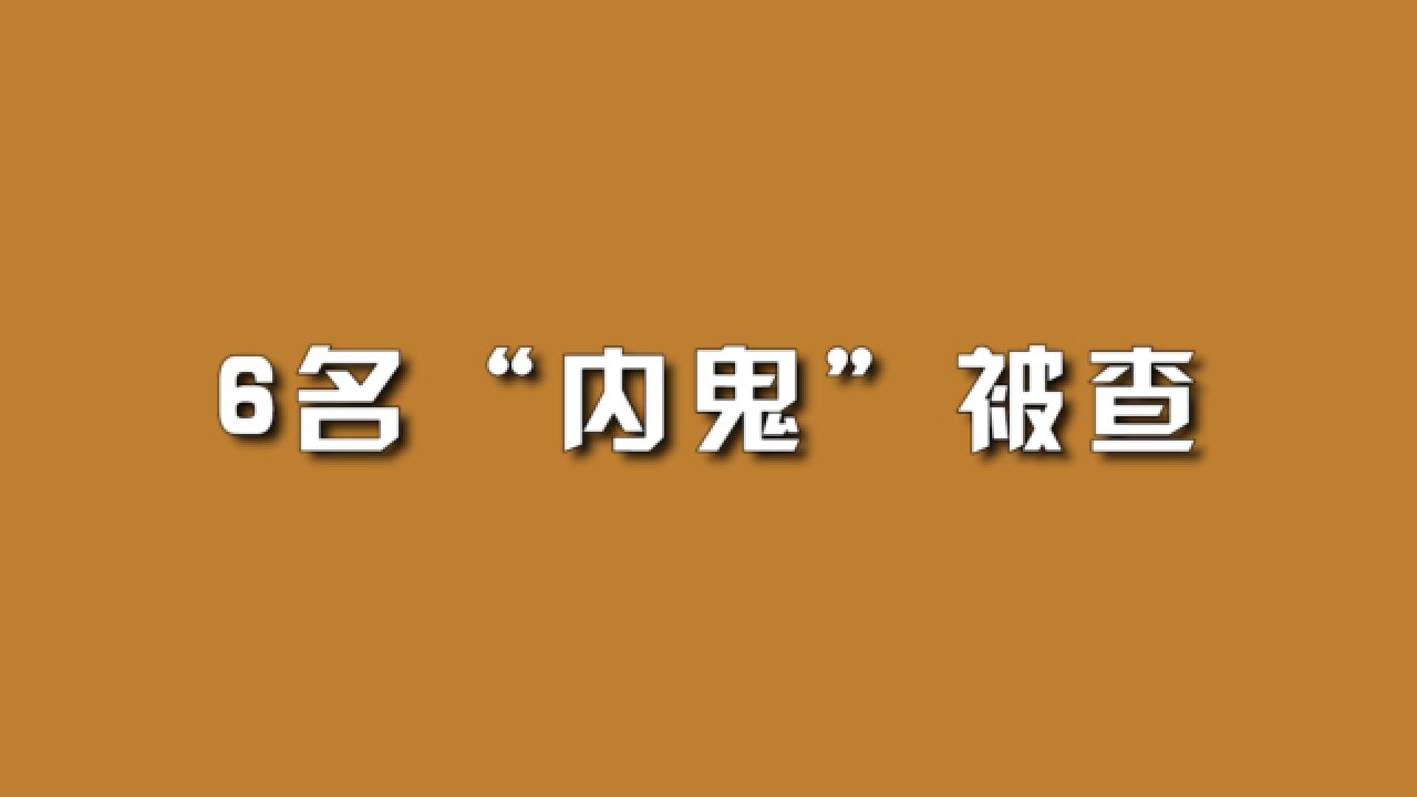 6名“内鬼”被查.