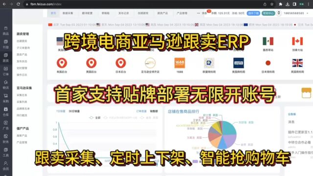 跨境电商亚马逊跟卖ERP首家支持贴牌独立部署无限开账号