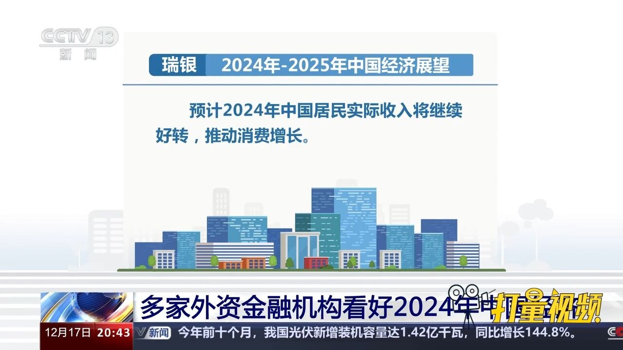 多家外资金融机构看好2024年中国经济