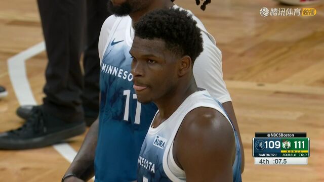 2023/24赛季NBA常规赛：森林狼 VS 凯尔特人 全场回放