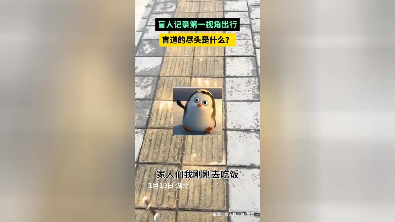 盲人记录第一视角出行,盲道的尽头是什么?