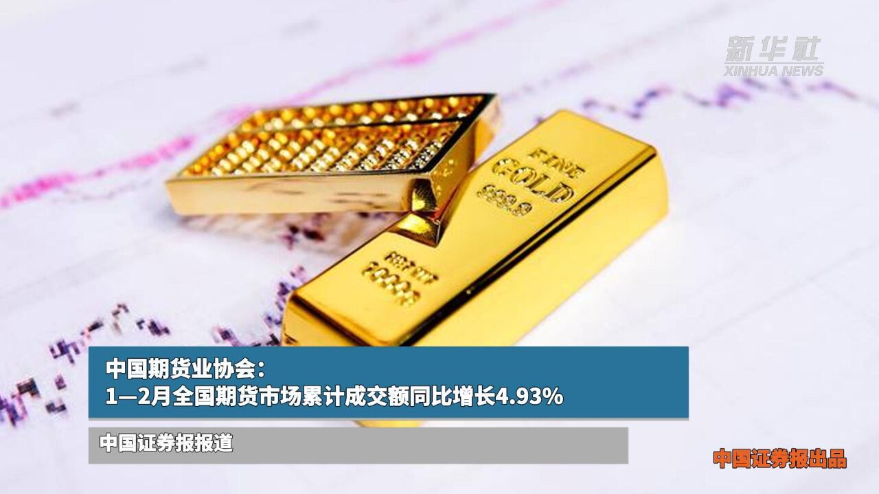 中国期货业协会:1—2月全国期货市场累计成交额同比增长4.93%