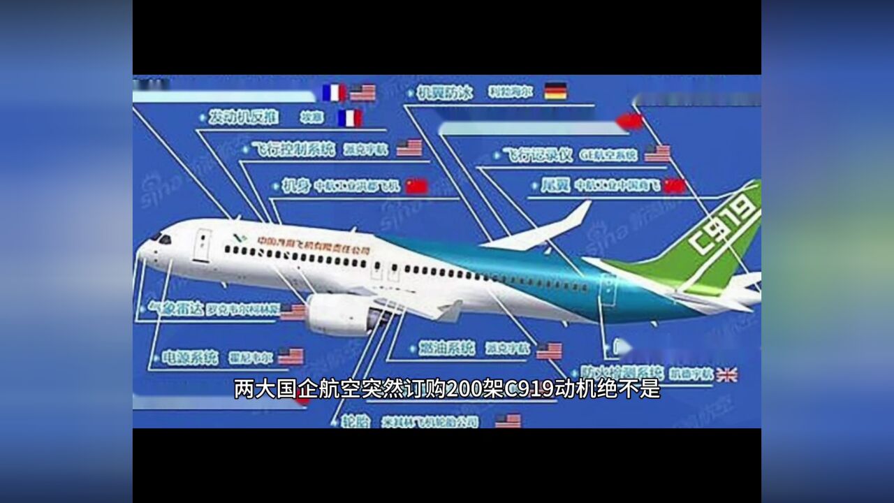 两大国企航空突然订购200架C919 动机绝不是“逼宫”欧盟适航证!