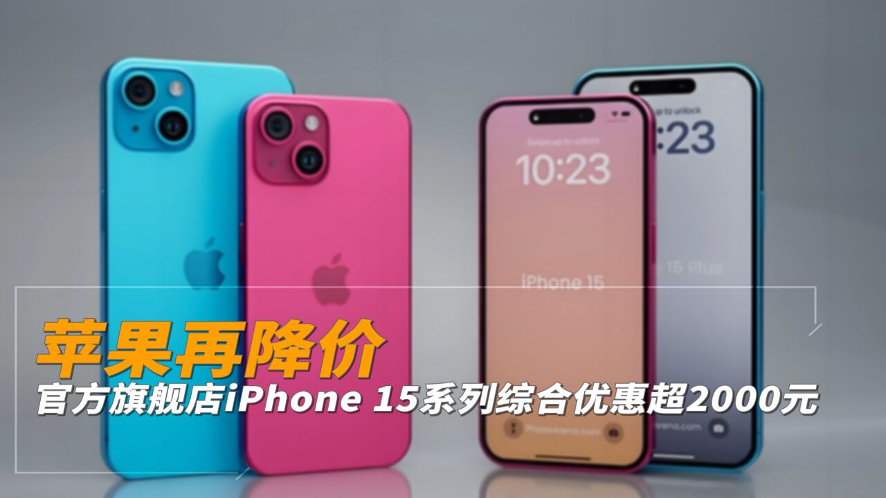 苹果再降价,官方旗舰店iPhone 15系列综合优惠超2000元