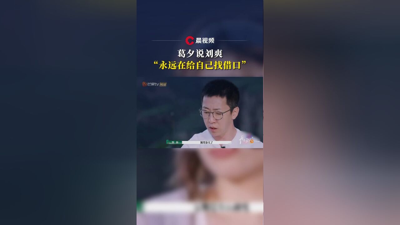 葛夕说刘爽“永远在给自己找借口”