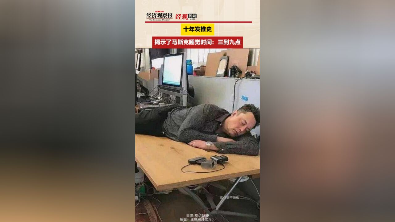 十年发推史 揭示了马斯克睡觉时间:三到九点