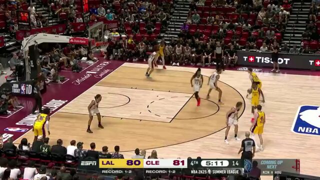 NBA夏季联赛：湖人vs骑士第4节中文解说回放