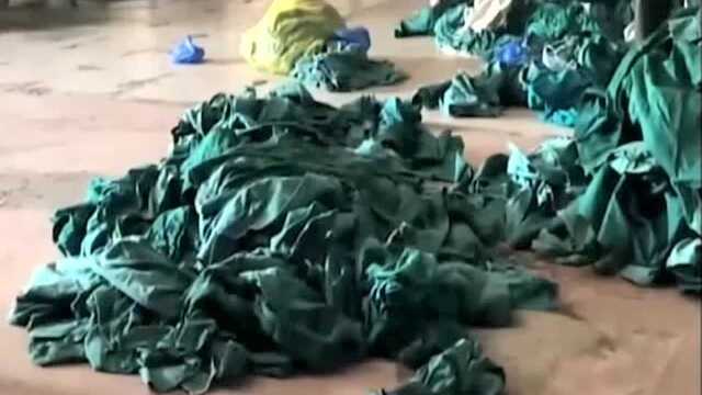 带血床单、手术服混洗 用工业洗涤剂清洗医疗布草