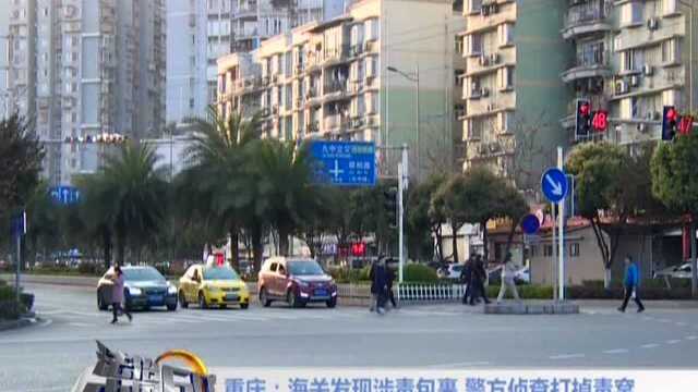 重庆:海关发现涉毒包裹 警方侦查打掉毒窝