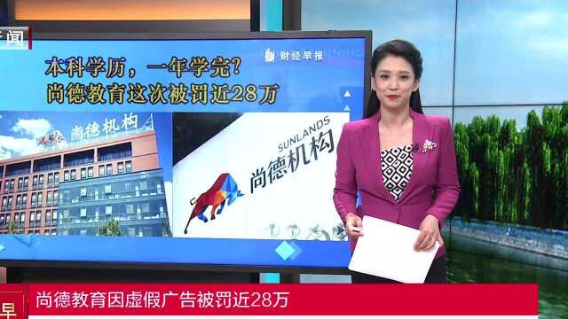 尚德教育因虚假广告被罚近28万