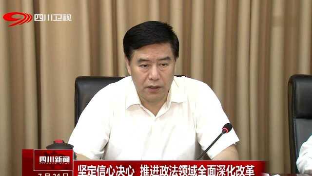 坚定信心决心 推进政法领域全面深化改革