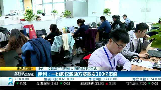 业内:监管层可引导建立通用规则和范式 伊利:一份股权激励方案蒸发160亿市值