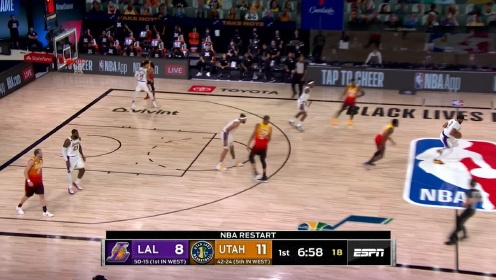 《洛杉矶湖人》镜头都险些没跟上浓眉的抢断 反击一条龙轻松灌篮