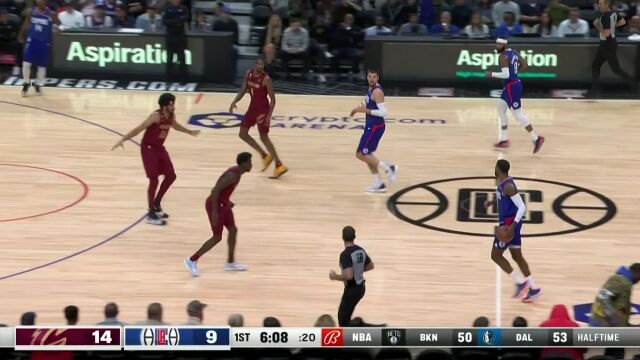 NBA常规赛：骑士vs快船 中文解说全场回放