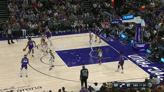 NBA常规赛：掘金vs爵士第3节原声解说回放
