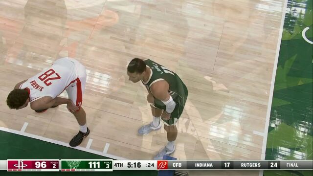 NBA常规赛：火箭vs雄鹿英文原声全场回放
