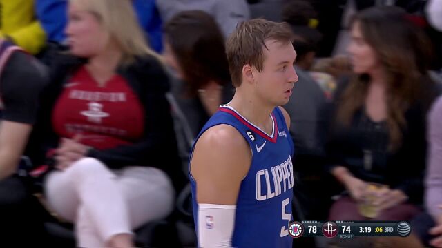 NBA常规赛：快船vs火箭第3节中文解说回放