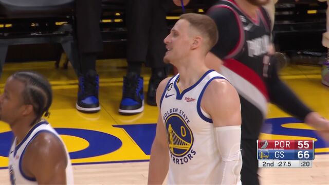 NBA季前赛：开拓者vs勇士 英文解说全场回放