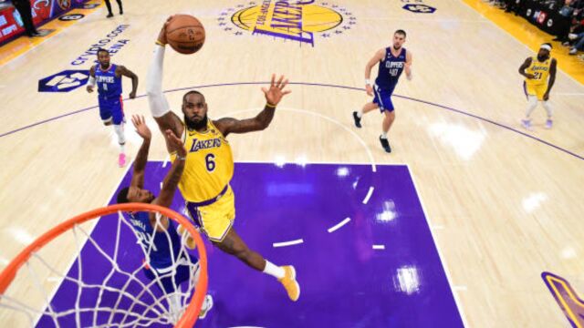 詹姆斯vs快船集锦 20+10+6天神下凡单臂炸筐