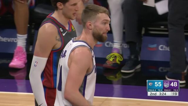 NBA常规赛：雷霆vs国王第2节中文解说回放
