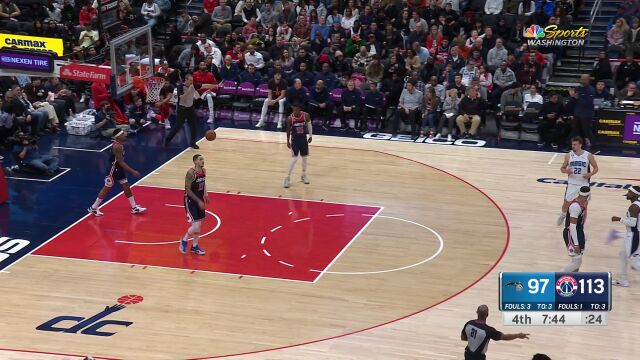 魔术vs奇才精华纯享 奇才七人上双轻取魔术