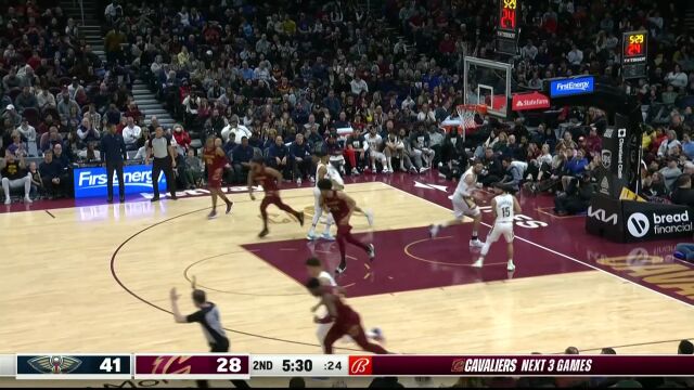 一人一个不要抢！加兰与米切尔外线三分接力